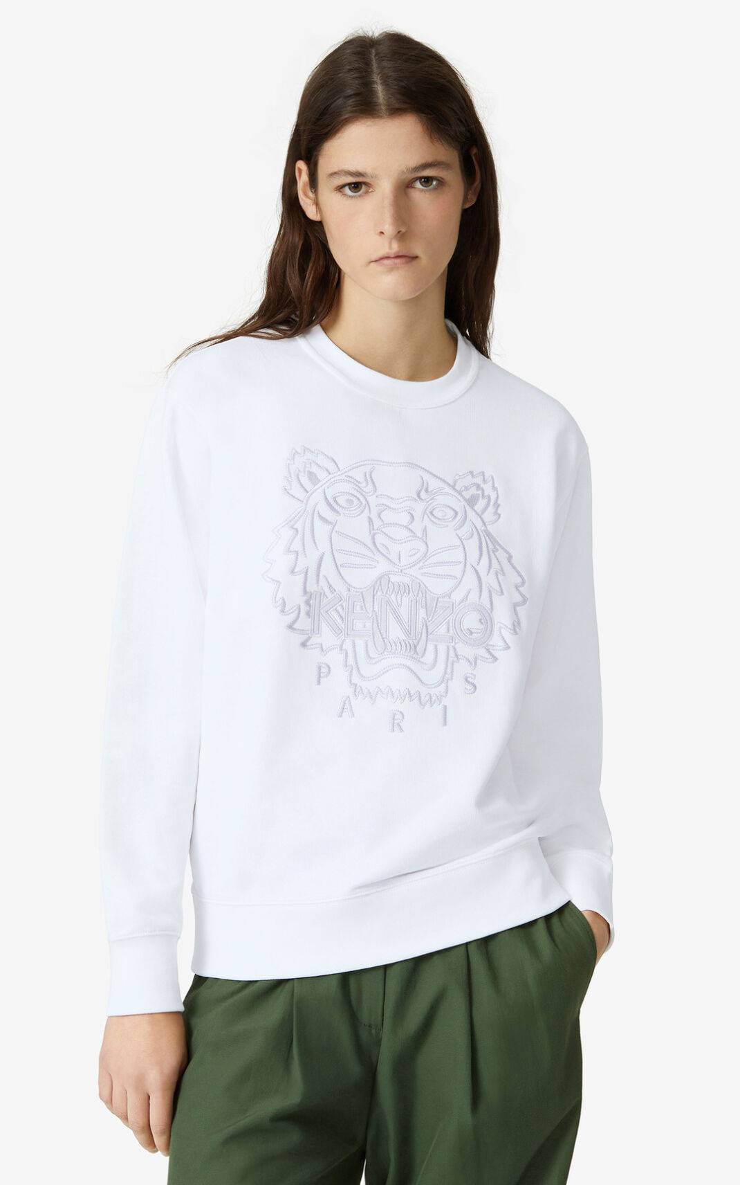 Sudadera Kenzo Tiger Mujer Blancas SFK560389